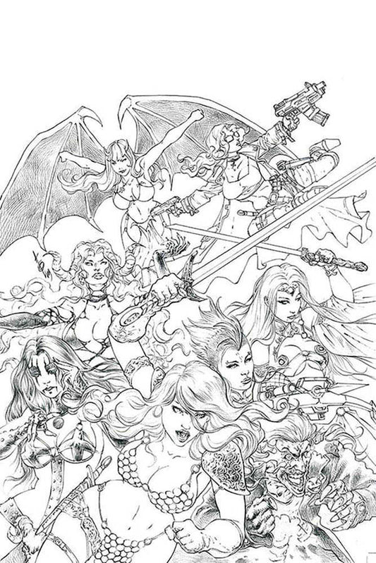 Red Sonja Age Of Chaos #1 50 Copy Quah Sketch Full Art Variant Edition