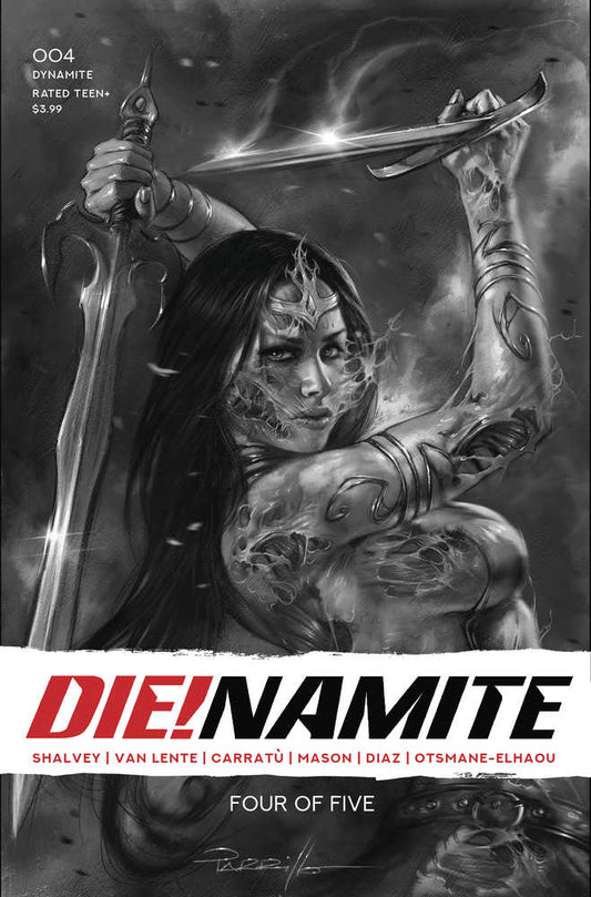 Die!Namite #4 45 Copy Parrillo Living Dead Grayscale Foc Inc