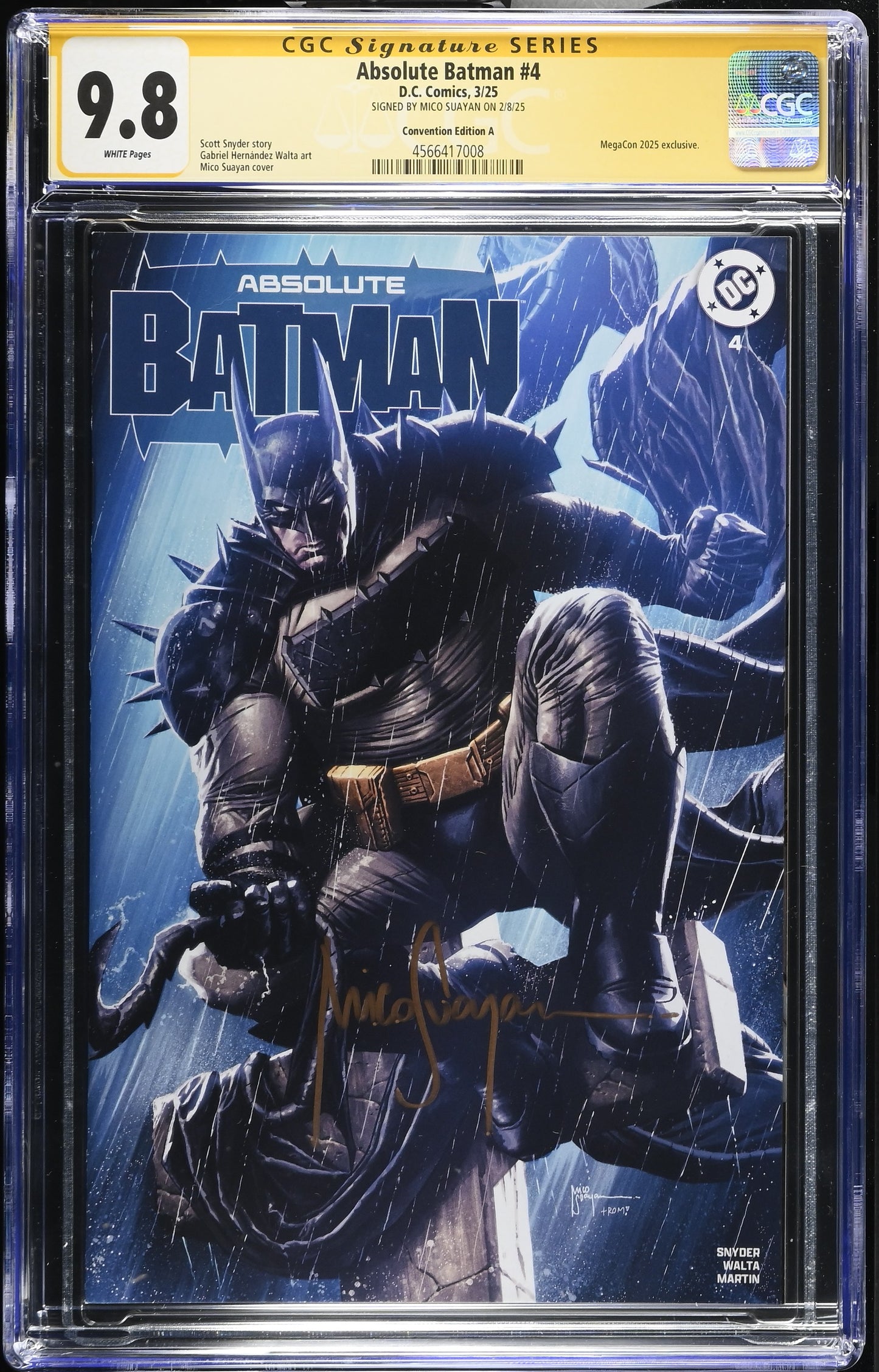 Absolute Batman #4 - CGC Signature Series 9.8 Mint/NearMint - Signed by Mico Suayan
